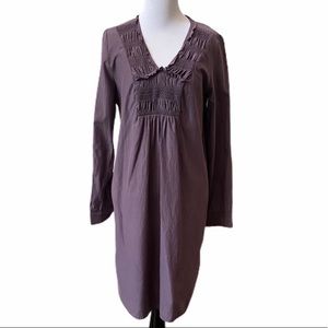 J. Jill Popover Silk blend smocked Tunic Dress  Size Small